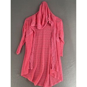 Maurices Cardigan Sweater Womens Medium 3/4 Sleeve Bohemian BOHO Style Open